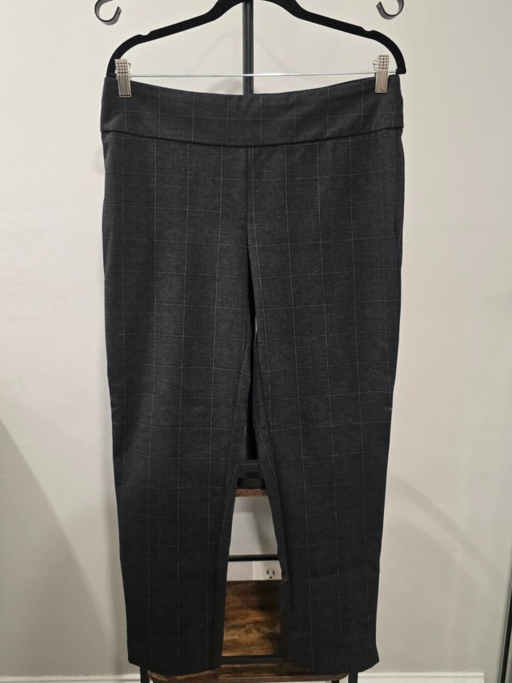Zac & Rachel Women's Charcoal Plaid Dress Pants - Size Large